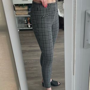 Gap - Skinny Plaid Pants, black/grey